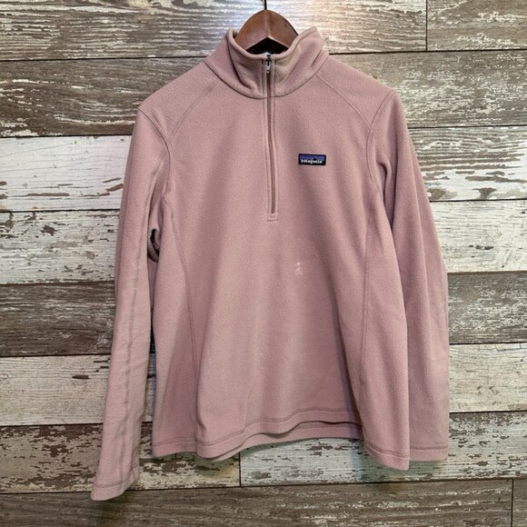 Patagonia Sweaters - Patagonia Baby Pink Fleece Pullover Women's Thermal Quarter Zip Sweater Jacket